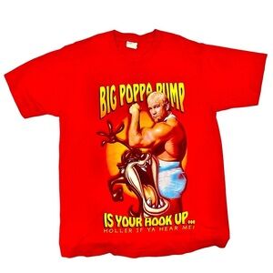 Deadstock Vintage 1998 WCW NWO Scott Steiner Big Poppa Pump T-Shirt - Size L